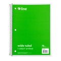 C-Line Products 1-Subject Notebook, Wide Ruled, Green, PK24 22043-CT